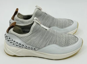 Earth Journey Ramble Womens Size 9.5 M White Gray Leather Slip On Shoes Sneakers - Picture 1 of 10
