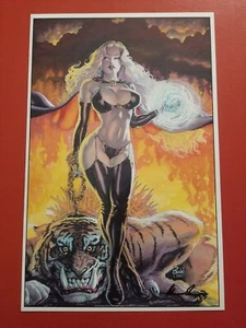COFFIN COMICS - IMPRESIÓN ARTÍSTICA DE LADY DEATH 11"X17" - CERTIFICADO DE AUTENTICIDAD FIRMADO POR BRIAN PULIDO - #69 - Imagen 1 de 2
