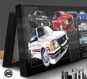 HDT VB VC VH BROCK COMMODORE CANVAS STOMP CAR WALL ART - Picture 1 of 5