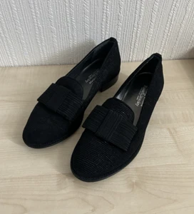 Stuart Weitzman Para Mujer Negro Informal Sin Cordones Trabajo Mocasines Zapatos Damas Talla UK 4 - Imagen 1 de 9