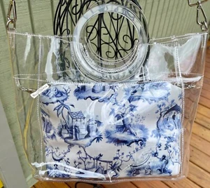 Riley Versa durchsichtige extrovertierte Beuteltasche Tasche Toile Nicolette Atelier Umhängetasche 150 $ - Bild 1 von 13