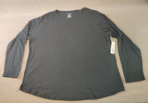Westbound Womans Black Long Sleeve Round Neck T Shirt Top Plus Size 3X Casual - Picture 1 of 7