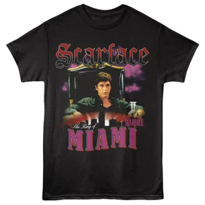 Scarface Movie Tony Montana The King Of Miami Men's T Shirt - Picture 1 of 5