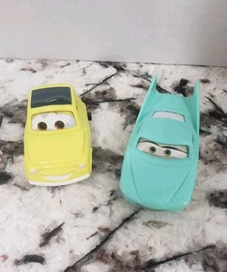 VTG Disney Pixar Cars 2006 Flo & Luigi Pull Back Toys - Good Working Condition  - Picture 1 of 8