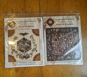 Lot 2 Quilt Patterns Traditional Primitives Missie Carpenter Midwest Pennies - Picture 1 of 5