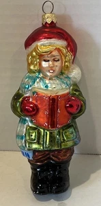 SELTEN CHRISTOPHER RADKO CHOR MÄDCHEN MUNDGEBLASENES GLASORNAMENT 6,5" - Bild 1 von 4
