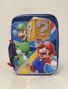 Nintendo Super Mario School Thermal Waterproof Lunch Bag Snack Box Travel Tote  - Picture 1 of 5