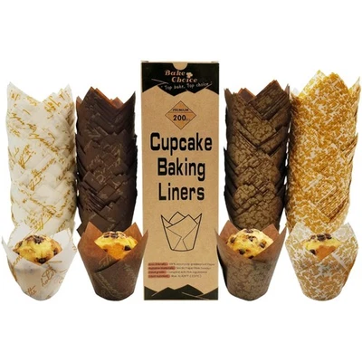 Muffinförmchen Papier Tulpen Hochzeiten Weihnachten Party 200 Stück - Bild 1 von 2