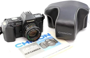 Chinon CP-7M 35mm SLR Film Camera + 50mm f1.7 Standard Prime Lens + Case - Picture 1 of 6