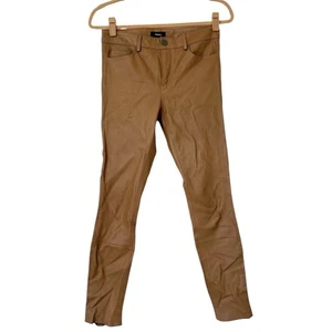 Theory Pantaloni skinny in pelle di agnello marrone chiaro donna 2 - Foto 1 di 7