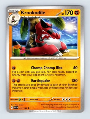 (2x PlaySet) - Krookodile 117/198 SV01: Scarlet & Violet Base Set 117/198 NM/LP - Image 1 of 2