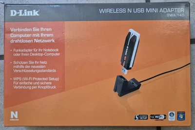 D-Link DWA-140 Wireless N USB Adapter WLAN NEU Noch original verpackt - Bild 1 von 2