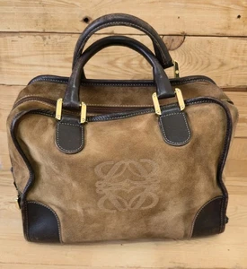 Borsa a mano vintage Amazona LOEWE scamosciata anagramma - Foto 1 di 13