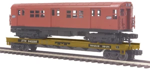 MTH Premier 20-98364 MTA Flat Car w/ Red R-17 Subway Car - Picture 1 of 8