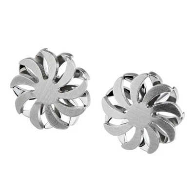 Ernstes Design Blüten Ohrringe Ohrstecker E747 Edelstahl Stahlschmuck Ø 10mm - Bild 1 von 2