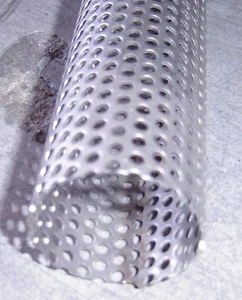 304 grade Stainless Steel Exhaust Perforated Pipe Tube 1.25" 500mm long - Picture 1 of 2
