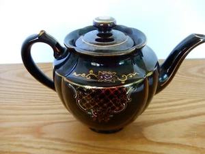Pretty vintage redware Japan teapot with art nouveau feel - Picture 1 of 12