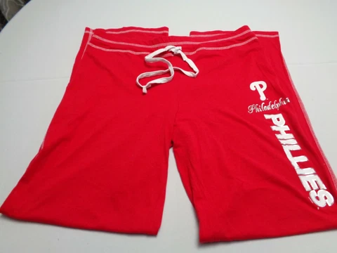 Red Philadelphia Phillies100% cotton lounge pants womens L Cover