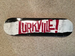 LURKVILLE SKATEBOARDS Logo Deck 8" w/Sheet of Jessup Grip - Picture 1 of 1
