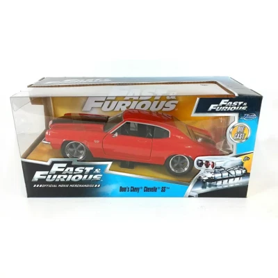 Jada 1/24 F&F Dom's 1969 Chevrolet Chevelle SS Rouge Avec Rayures Noires-97193 - Photo 1/2