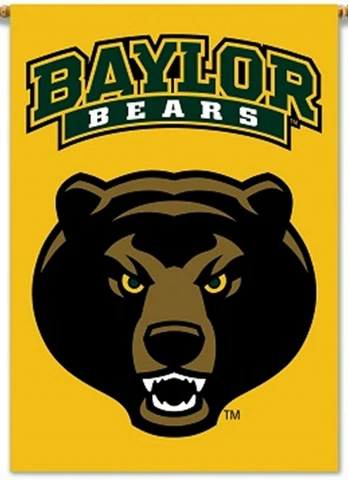 Baylor Bears YELLOW Premium 2-sided 28x40 Banner Outdoor House Flag University Cover