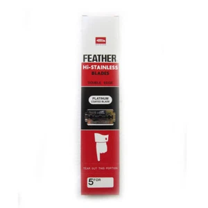 100 Feather Hi-Stainless Platinum Razor Shaving Razor Blades Blade Blades - Picture 1 of 5