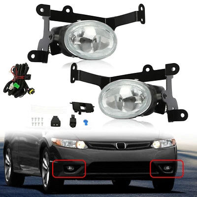 Противотуманные фары на бампер с переключателем для Honda Civic Coupe 2D 2006 2007 2008 - Изображение 1 из 4