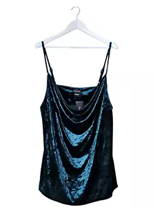 CITY CHIC Emerald Green Velvet Camisole Strappy Top Size Large L BNWT - Picture 1 of 3