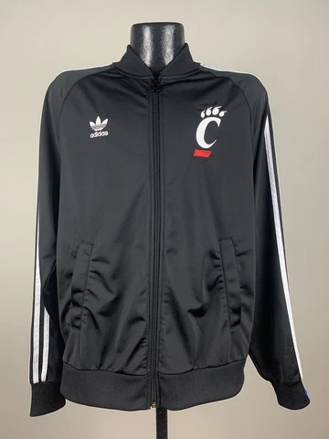 Men’s Adidas Cincinnati Bearcats Black Legacy Full Zip Track Jacket NWT Large Cover