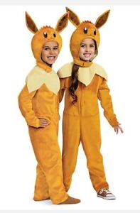 Eevee Costume for Toddler 3T-4T, Official Pokemon Costume Hooded Jumpsuit