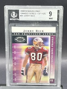 Jerry Rice #81  1 of 1125 - 2000 Donruss Graded Series - Beckett 9 Mint - Picture 1 of 2
