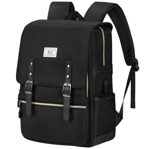 Vintage Laptop Backpack for Women Men,15.6 inch Bookbag Casual Daypack with U... - Picture 1 of 5