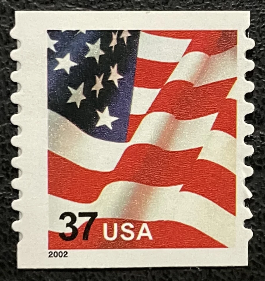 2002 Scott #3632 - 37¢ - FLAG - Coil Single Stamp - Perf 9.75 - Mint NH - Image 1 of 1