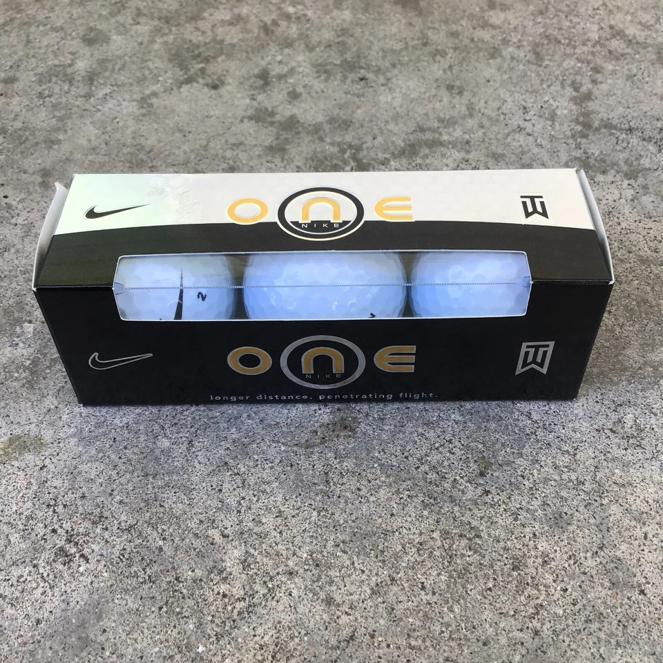 Tiger Woods Nike One Longer Distance Black Golf Balls 3 Pack