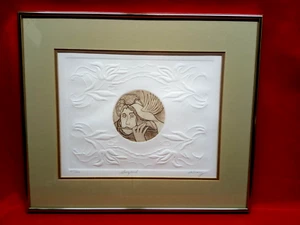 Alvarez "Songbird" geprägte Radierung signiert Artist's Proof - gerahmt mit Glas 17x14 - Bild 1 von 9