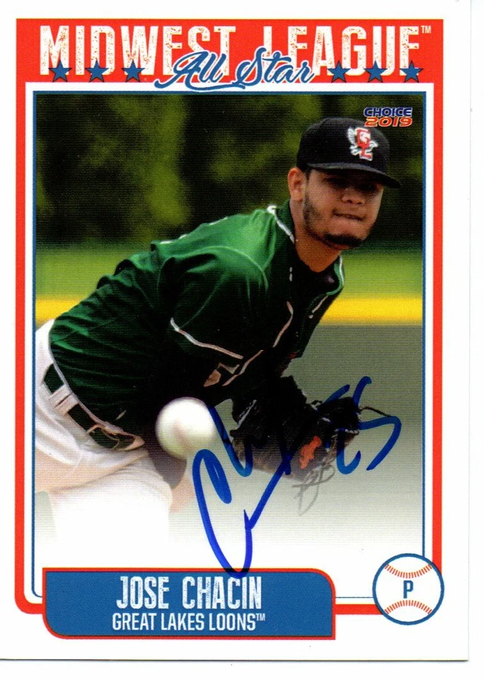 Jose Chacin 2019 Great Lakes Loons Midwest League All Star Game Signed Card - Image 1 of 1