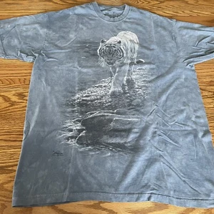Vintage Y2K The Mountain Tee Shirt White Tiger Alan Hunt 2004 Blue T USA Size XL - Picture 1 of 5