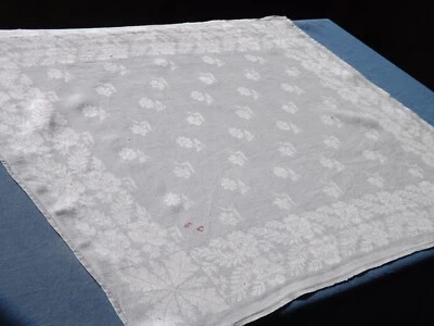 10 serviettes de table, damas de fil de lin, anciennes - Photo 1/4