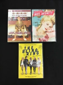 Sofia Coppola 3 DVD Lot: Lost In Translation + Marie Antoinette + The Bling Ring - Picture 1 of 3