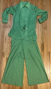 1970's One Piece Jumpsuit Romper Wide Pants & Jacket Size 10 - Picture 1 of 22