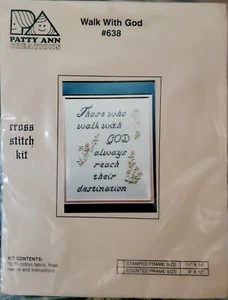 "Kit de punto de cruz ""Walk With God"" de Patty Ann Creations #638 - Imagen 1 de 4