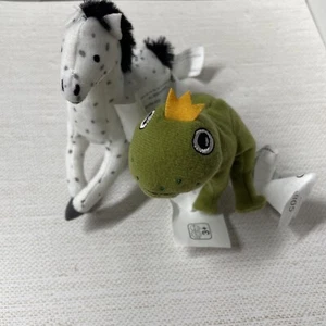 IKEA Gulleplutt Prinz Frosch & Pferd Mini Finger Puppe Zeug Tier/Plüsch ~4" - Bild 1 von 4