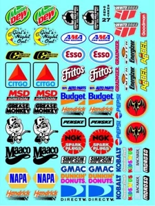 CLEAR VINYL Sticker Sheet 27 -R/C MODEL Decal 1/16 -1/18-1/24th-DIE CUT-Traxxas - Picture 1 of 14