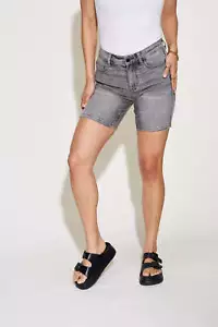 Judy Blue Full Size High Waist Washed Denim Shorts - Picture 1 of 6