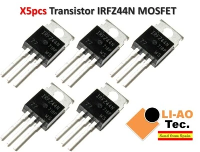 5pcs IRFZ44N IRFZ44 IRFZ44NPBF MOSFET MOSFT TO-220 - Imagen 1 de 3