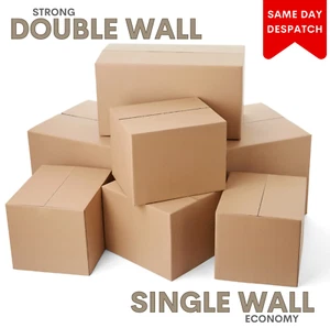 Strong Postal Packing Cardboard Boxes 3/5 Ply Moving Mailing Packaging Cartons - Picture 1 of 11