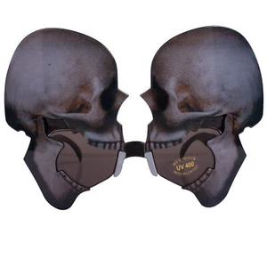 Realistic Print Giant Twin Skulls Costume Halloween Plastic Costume Glasses, ... - Picture 1 of 2