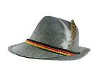 Dorosły alpejski bawarski Oktoberfest tyrolski kapelusz pióro skórzane spodnie kostium