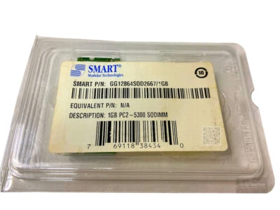 GG12864SOD2667/1GB I New Smart Modular 1GB DDR2 SDRAM Memory DDR2-667/PC2-5300 - Image 1 of 4