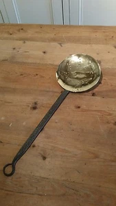 early 19th century brass cream skimmer - Picture 1 of 2
